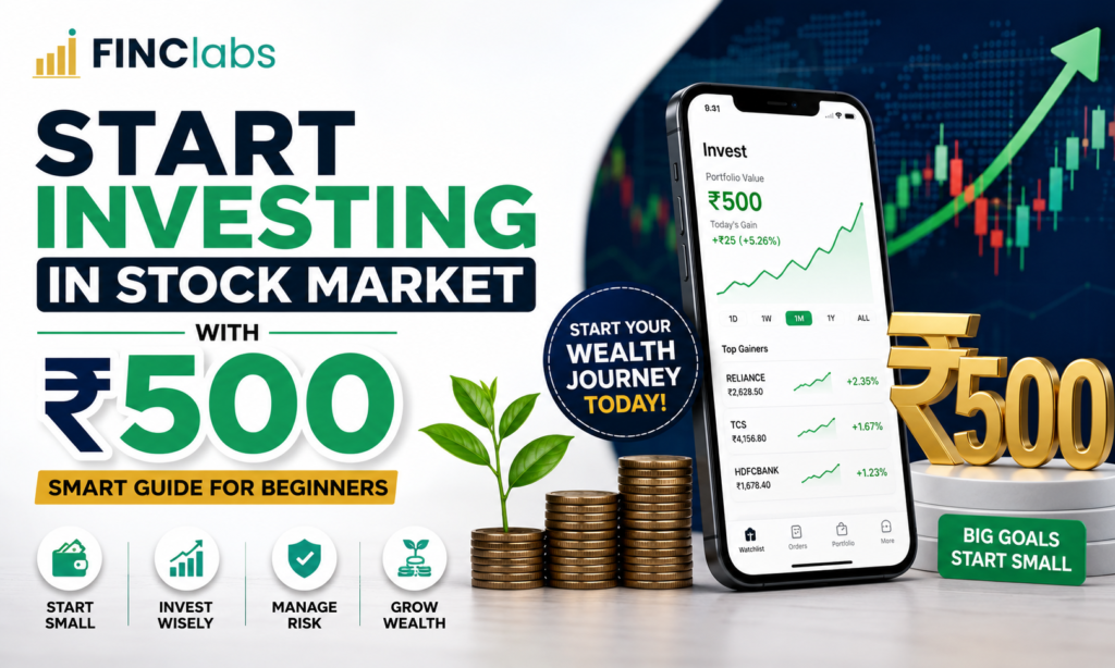 Start Investing in Stock Market With ₹500 — Smart Guide for Beginners : invest in stock market with ₹500, stock market investment for beginners, how to start investing in India, best stocks to buy with small money, stock market tips for beginners in India