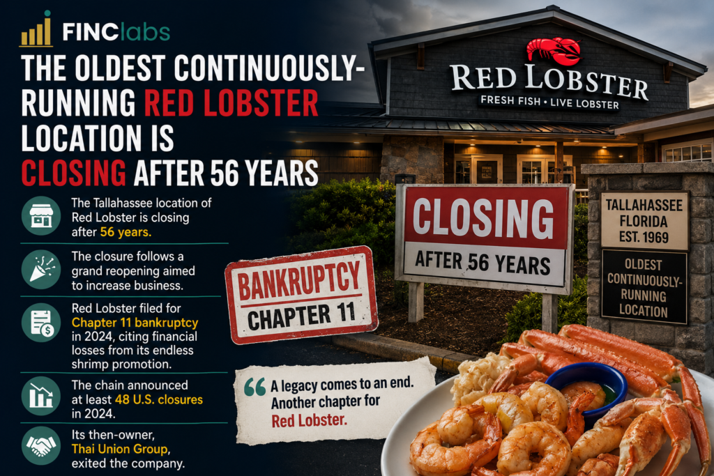 The oldest continuously-running red lobster location is closing after 56 years.