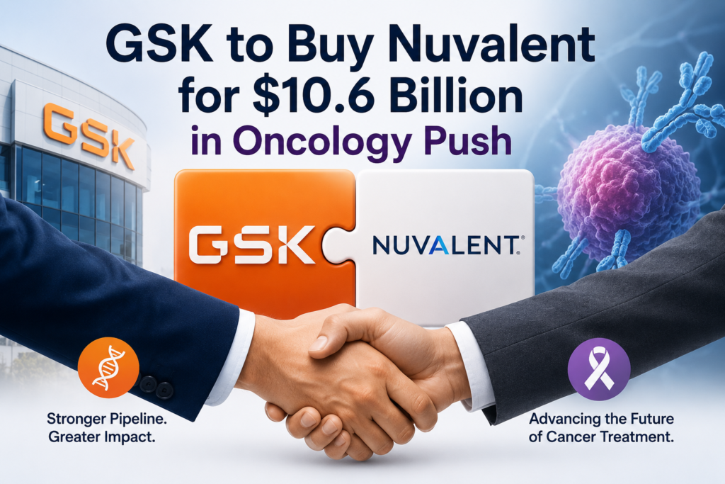 GSK to Buy Nuvalent for $10.6 Billion in Oncology Push.
